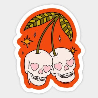 Cherry Skulls Sticker